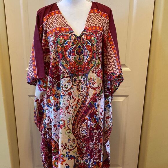 Dresses & Skirts - Gypsie Blu Caftan Dress Beach Coverup Sundress Maxi MuMu One Size